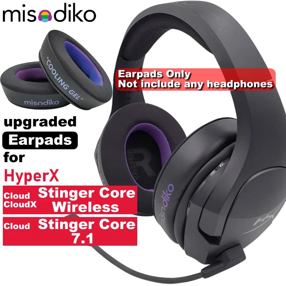 Misodiko Bearings/Back Replacement for HyperX Cloud (CloudX) Stinger Core Wireless/7. 1