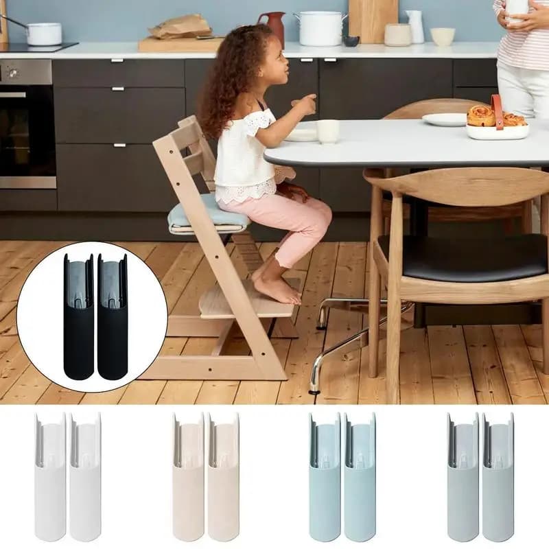 Accessori per seggioloni per bambini Sicurezza antiscivolo per gambe Inserto per piedi Sedia da pranzo Protezione per pavimento staccabile per seggioloni Stokk