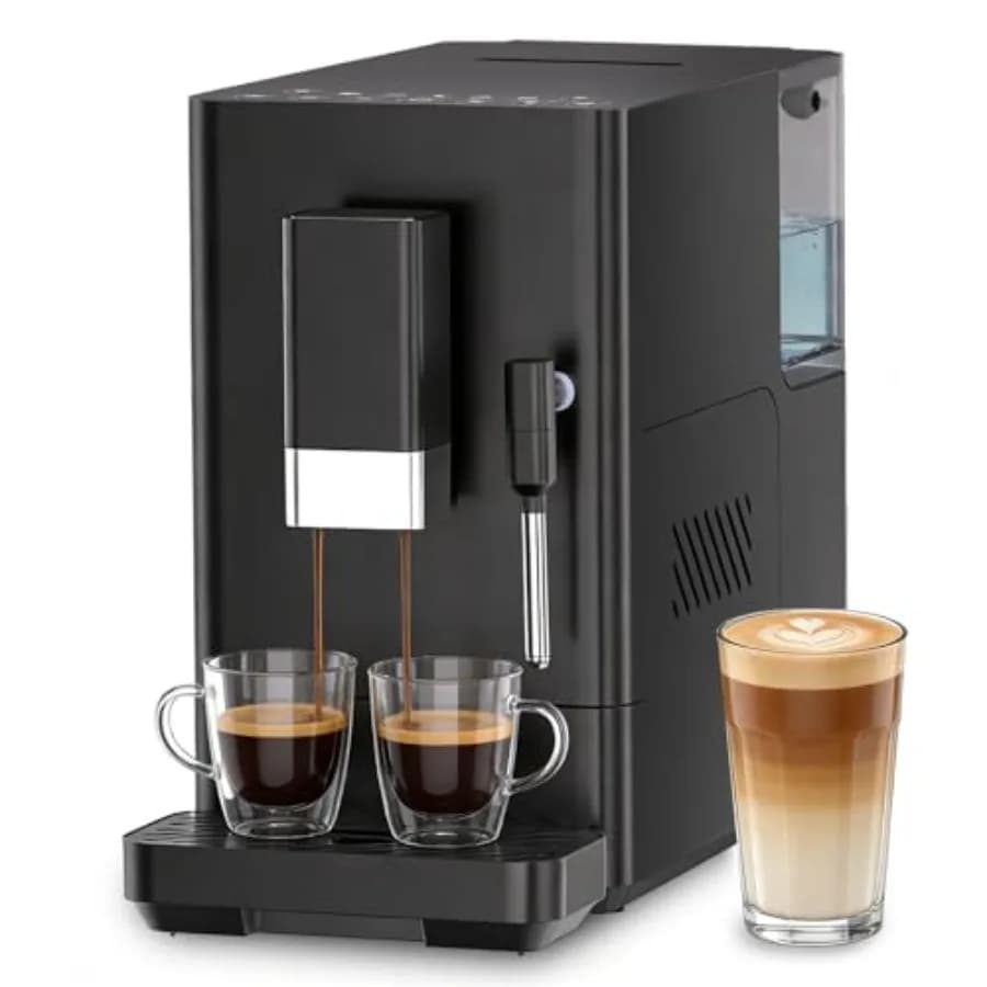 20bar Automatic Espresso Machine with Grinder Manual Milk Frother Auto-Clean Function Espresso Maker Professional Expresso Coff