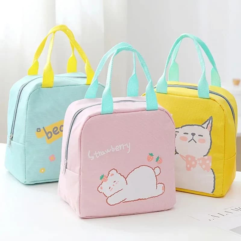 Borse per il pranzo portatili Scatola per il pranzo Borse per il pranzo termiche per alimenti per bambini Borsa termica Borsa per contenitore per thermos per donne Bambini