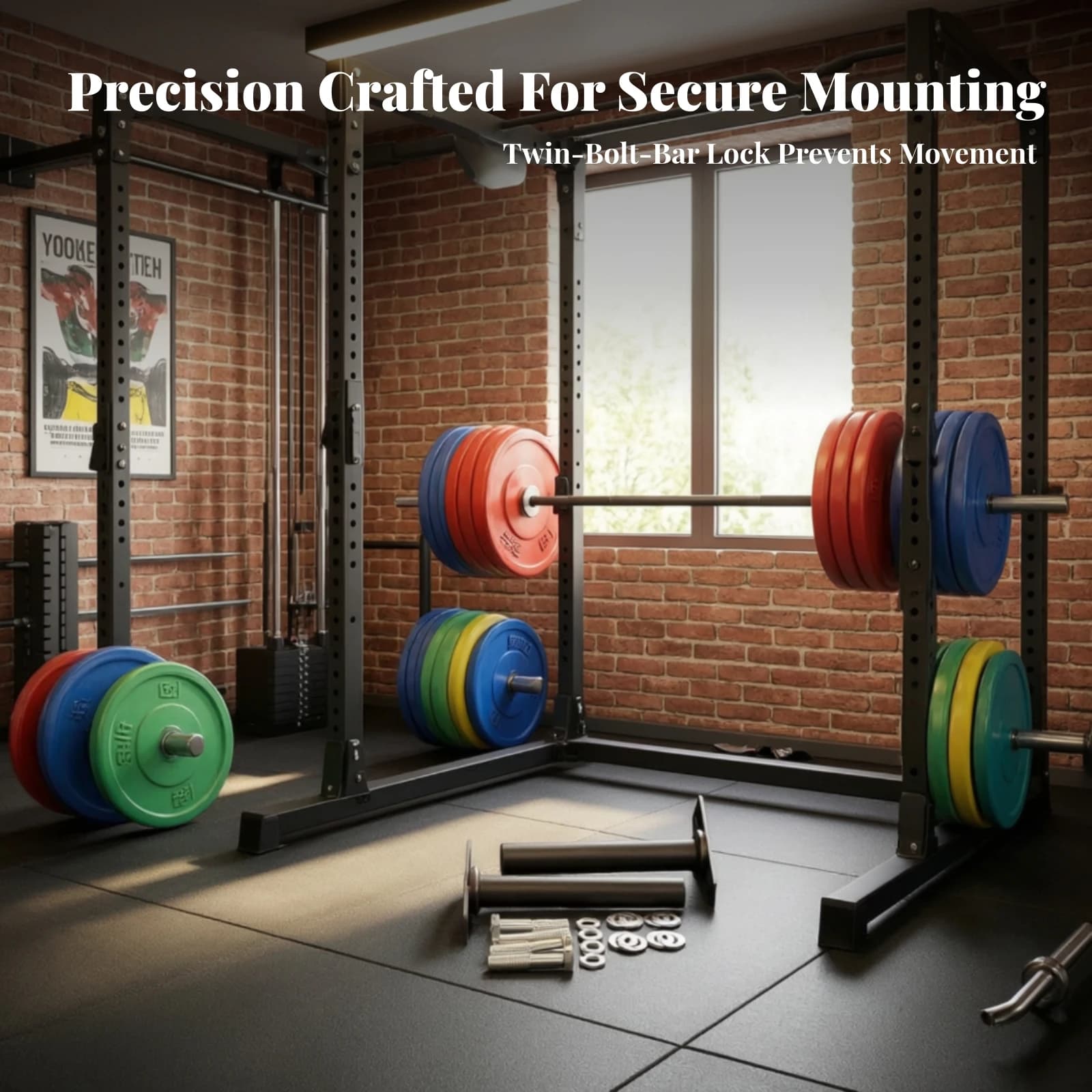 Squat Rack Plate Storage Attachment Sturdy Weight Plate Holders with Mounting Hardware Holder Sturdy Organized