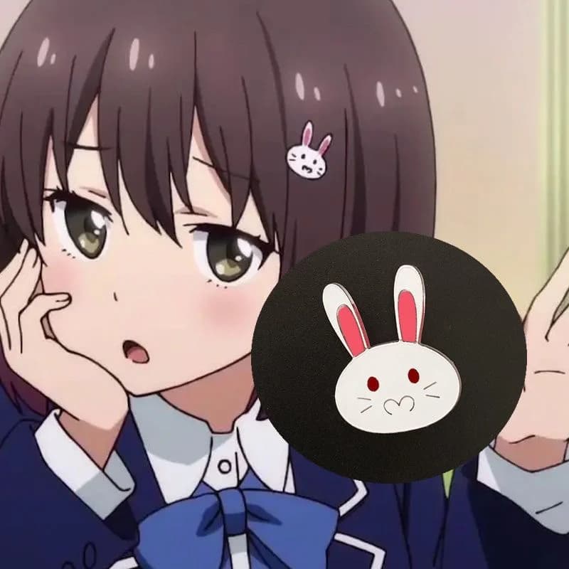 Fermacapelli Usami Mizuki in pelliccia di coniglio, anime "This Art Club Has a Problem!" Fermaglio per capelli cosplay per fan, accessori per capelli Kawaii