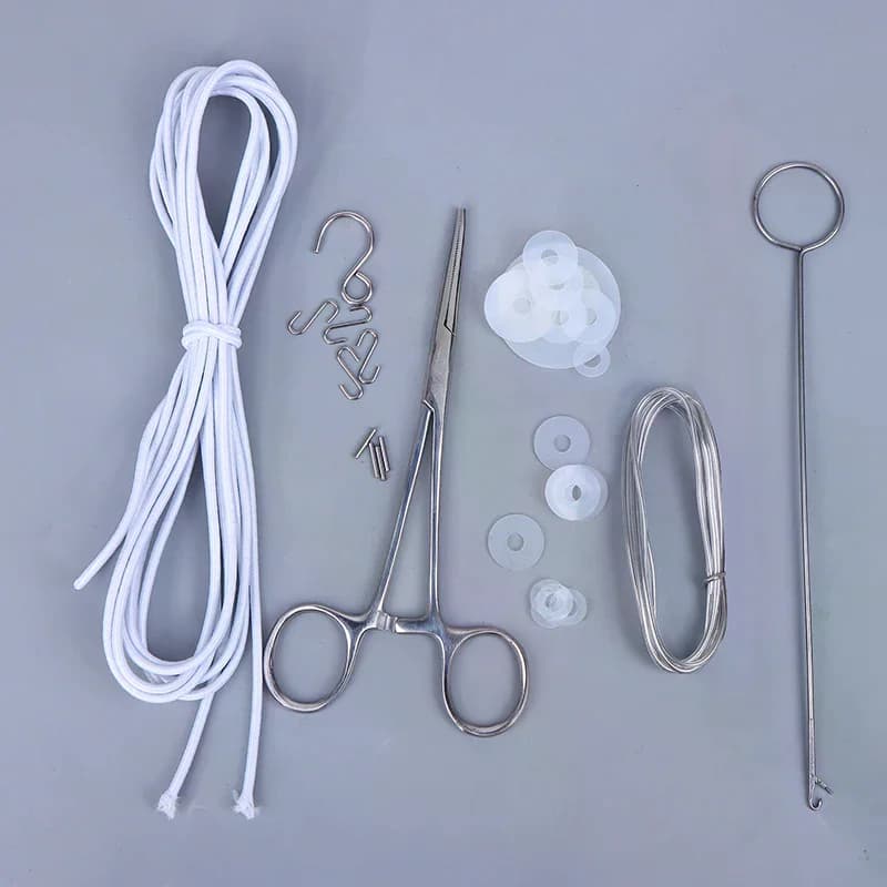 Filo di Alluminio, Elastico in Gomma, Guarnizione, Strumento per Manutenzione Quotidiana, Accessori per Bambole 1/6 DD, Pinze per Corde, Gancio a S
