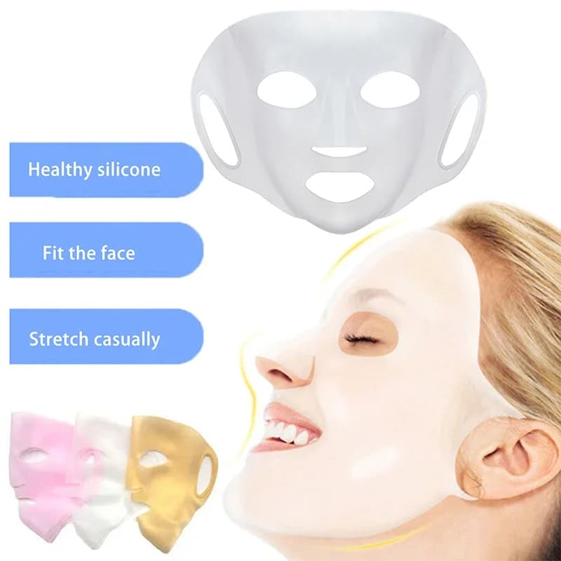 Maschera in silicone 3D per il viso Strumento per la cura della pelle delle donne Appeso all'orecchio Maschera per il viso Foglio di gel Riutilizzabile Lifting Antirughe Rassodante Strumenti fissi per l'orecchio