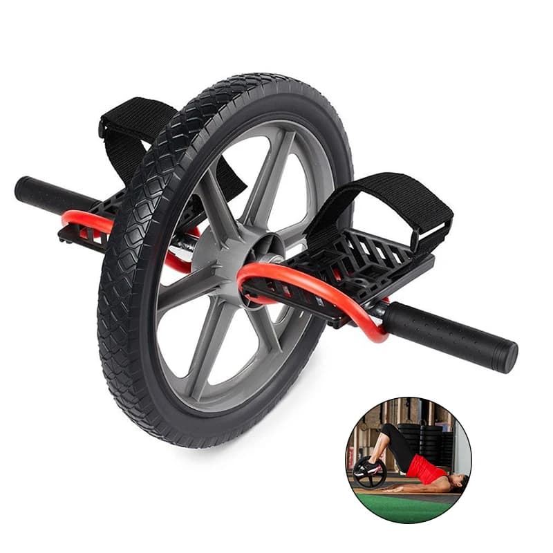 Fitness Abdominal Exercise Equipment Abdominal Wheel with Foot Straps for Body Exercise Wheel Abdominal Wheel Roller for Gym at Home