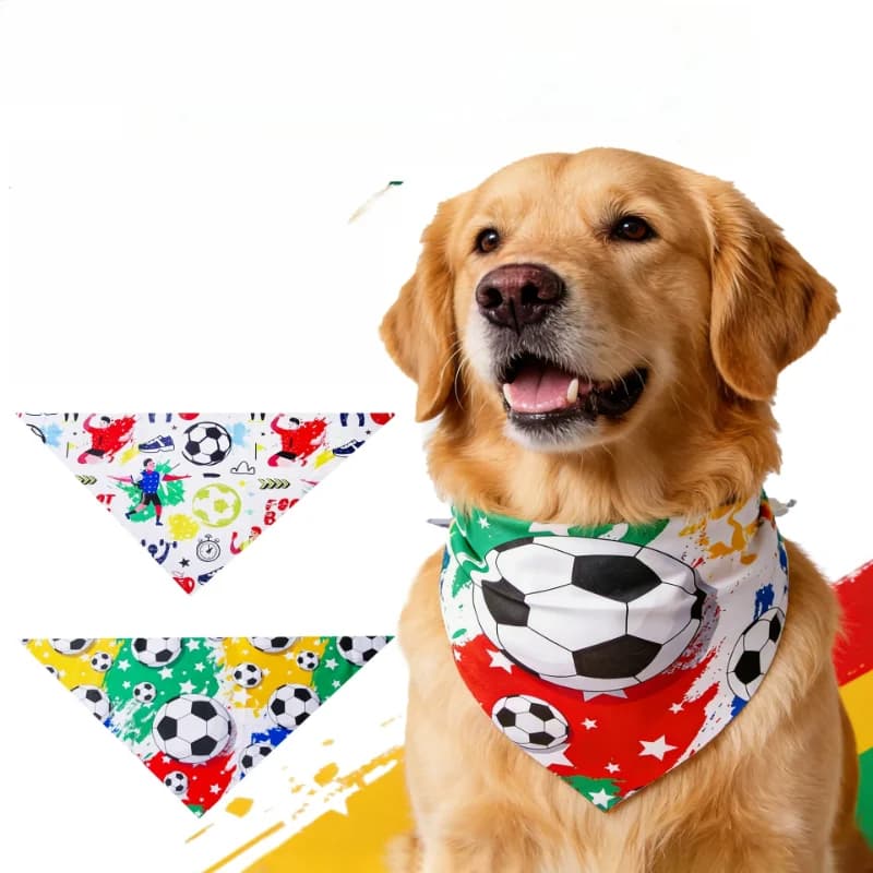 Set di 10 Pezzi: Benda Sportiva per Cani, Bandana da Calcio per Cani, Asciugamano per la Saliva degli Animali Domestici, Accessori per Passeggiate all'Aperto per Cuccioli, Fazzoletto Triangolare per Gatti