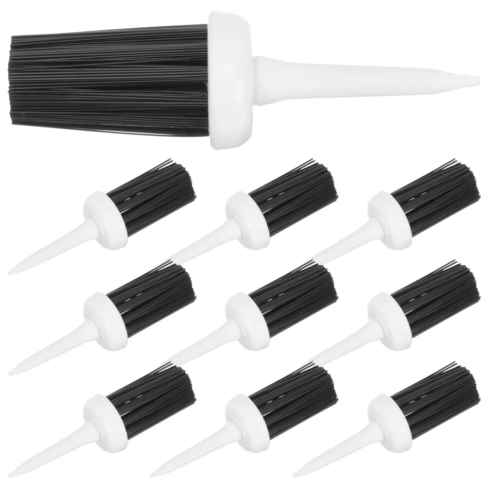 10 Pezzi Tee da Golf Multifunzione con Spazzola per la Pulizia della Palla, Accessori da Golf Robusti e Leggeri per Campo Domestico e da Giardino