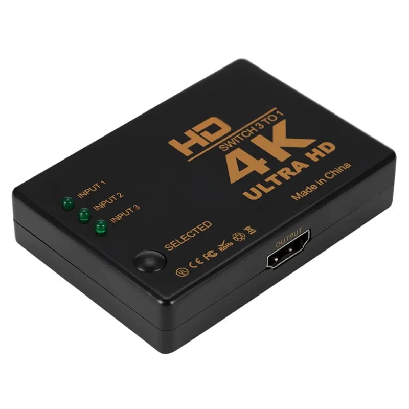 Switch 3 in 1 compatible HDMI Switcher 4K Splitter Full HD 1080P video cable for TV Box HDTV PC Converter hub adapter 1x3