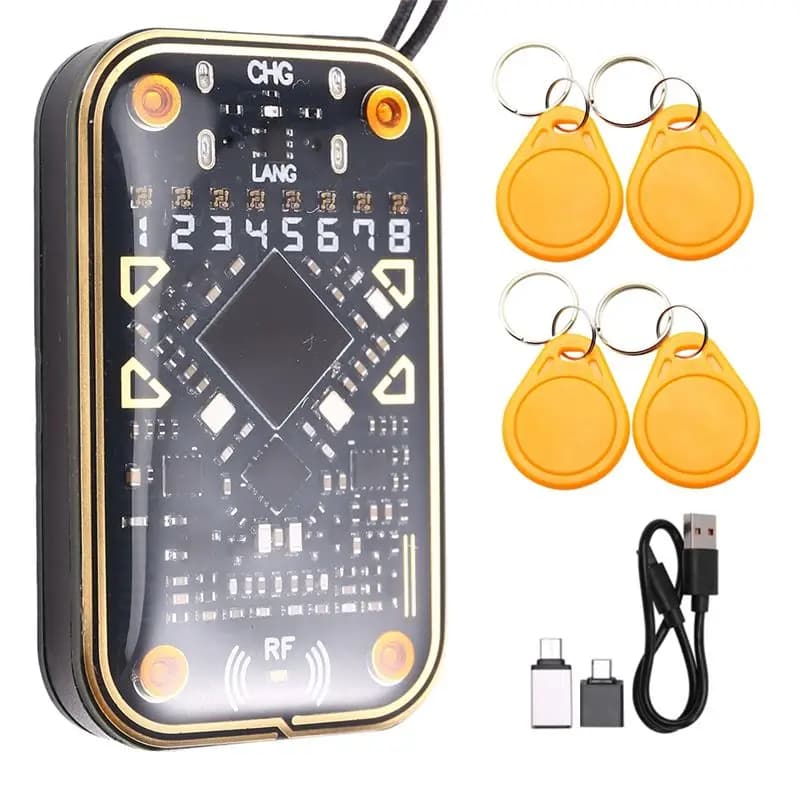 【DISPONIBILE】Emulatore di chip RFID intelligente Chameleon Ultra V2.0 + 4 portachiavi XUID 125Khz 13.56Mhz, duplicatore NFC per decodifica schede