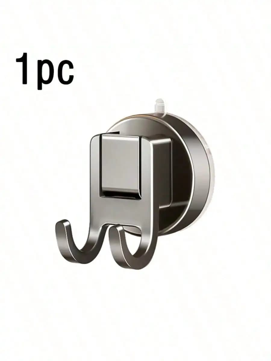 Ventosa a 2 ganci, resistente per parete del bagno. Senza trapano, riutilizzabile, 12x7 cm, per asciugamani