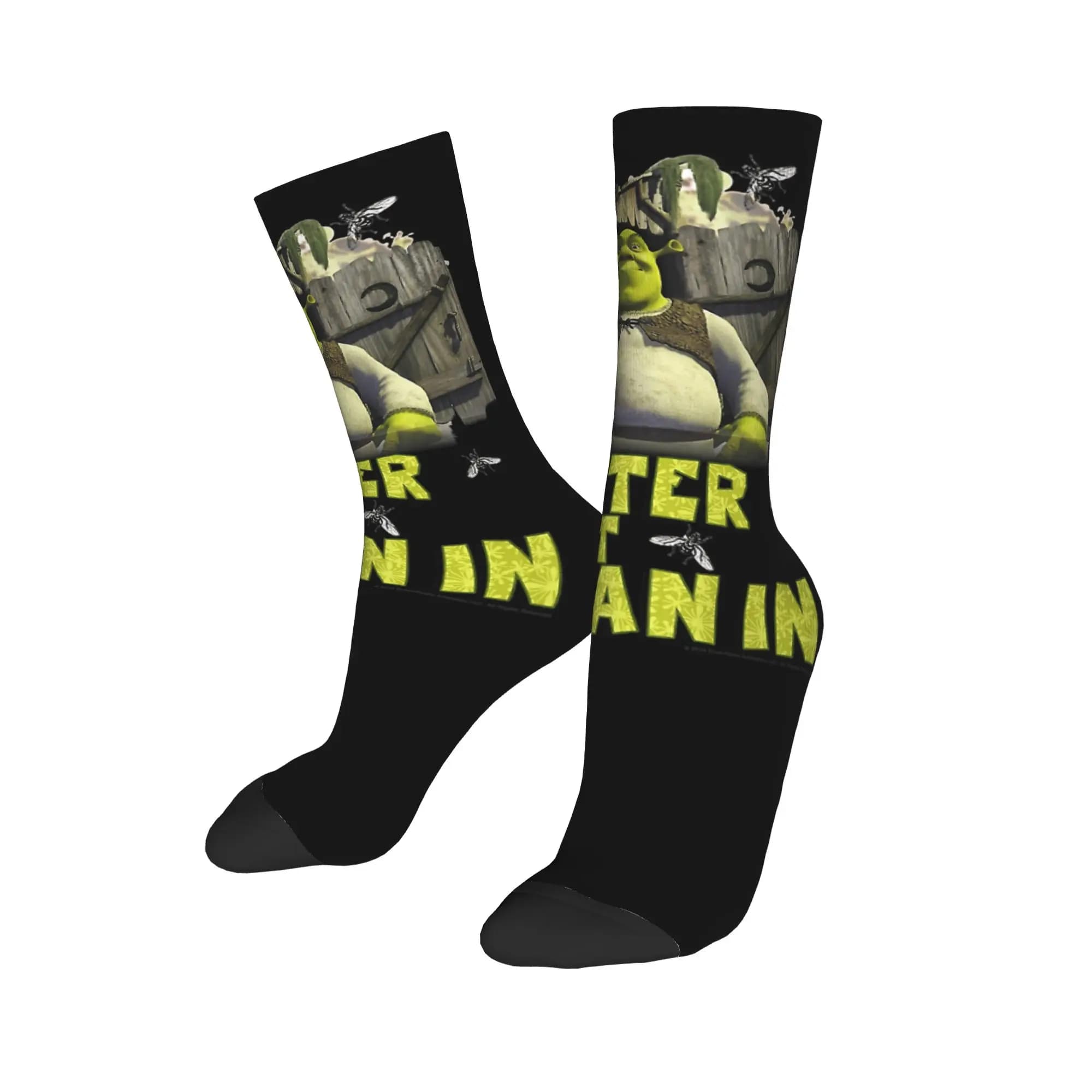Male Men Socks Casual Shreks Outhouse Better Out Than In Quote Sock Polyester Graphic Women Stockings Spring Summer Winter