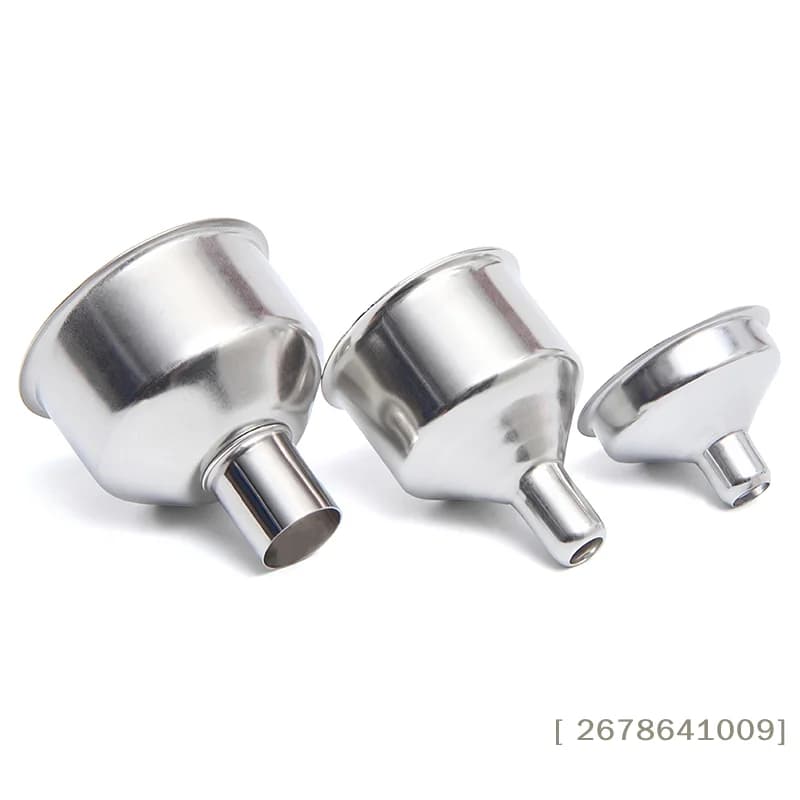 ♥ Set di Imbuti da Cucina - 2 Misure in Acciaio Inox per Olio, Salse e Spezie | 〔YY33〕