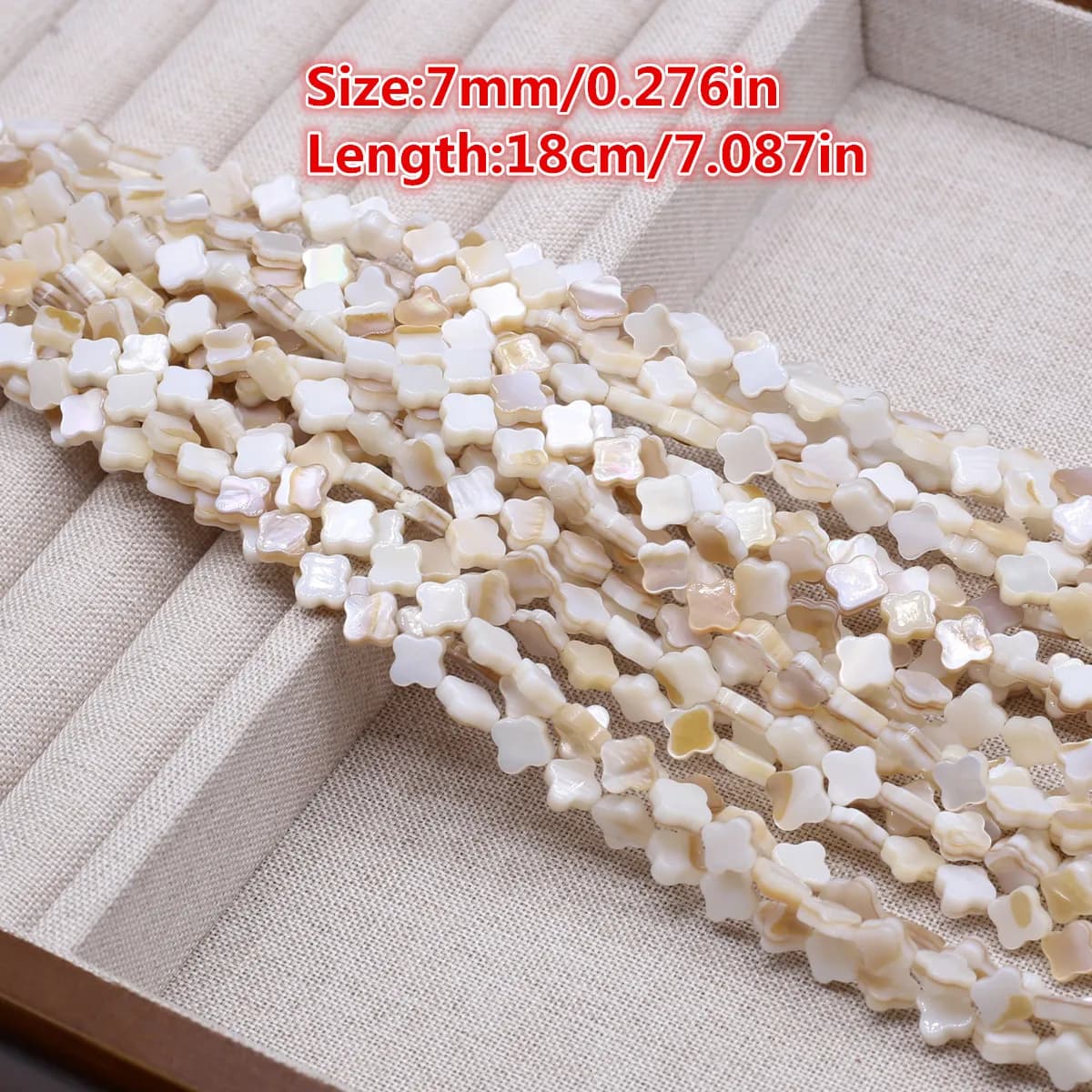 Perline di isolamento di trifoglio a quattro foglie di conchiglia d'acqua dolce naturale per la creazione di gioielli Accessorio per orecchini braccialetto collana fai da te 18 cm