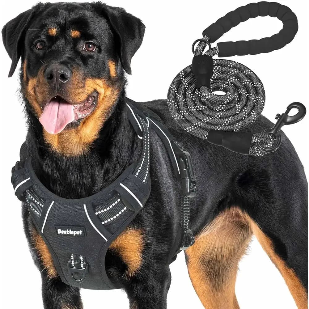 Heavy Duty Tactical Dog Harness Small Dogs, No Pull Adjustable Pet Harness Reflective Service Training Easy Control Pet Vest Mil