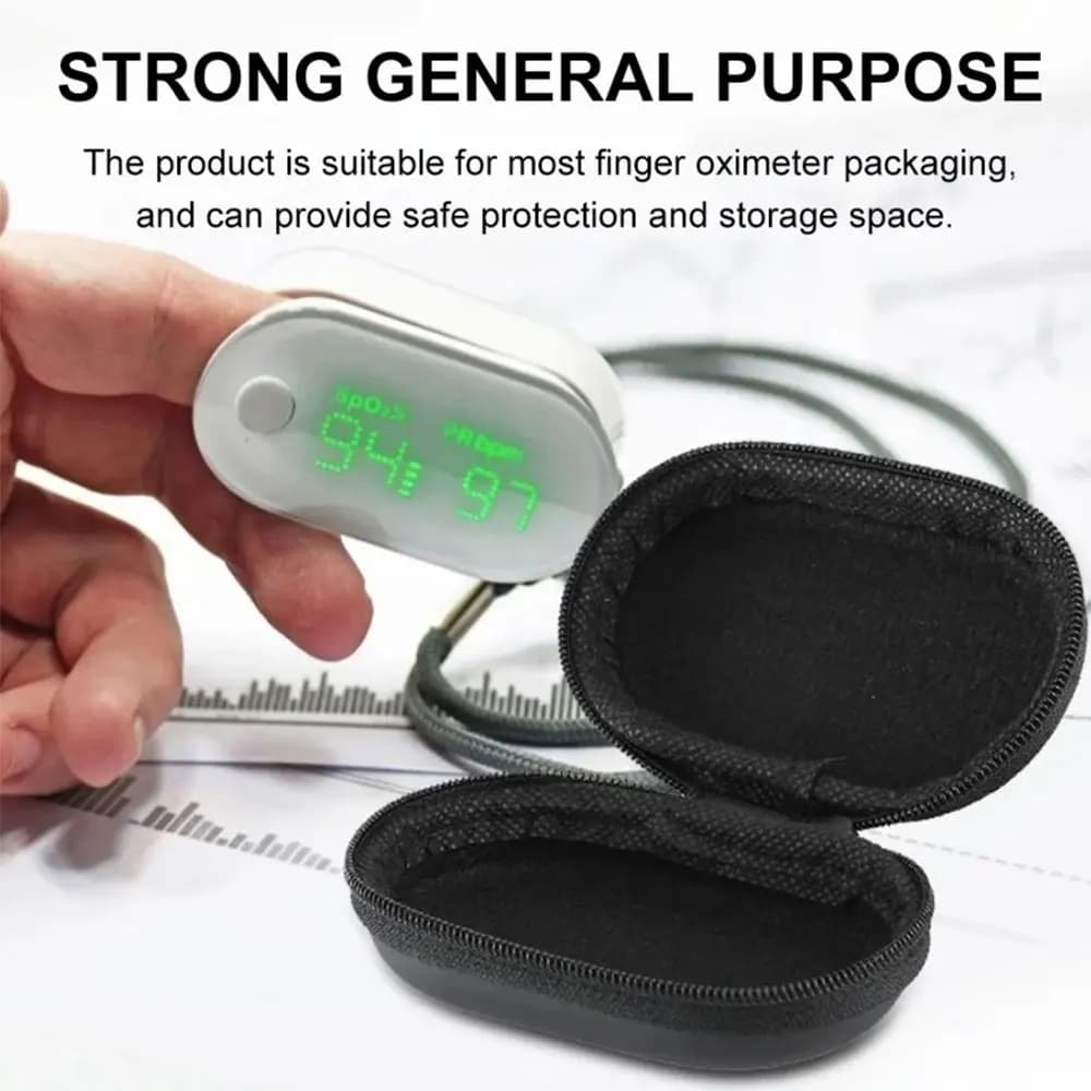 1 Piece Pulse Oxymeter Holder for finger Pulse Oxymeter Reasonable Design Protective Housing for Strong Space Bag with Rigid Bracket with Hinge