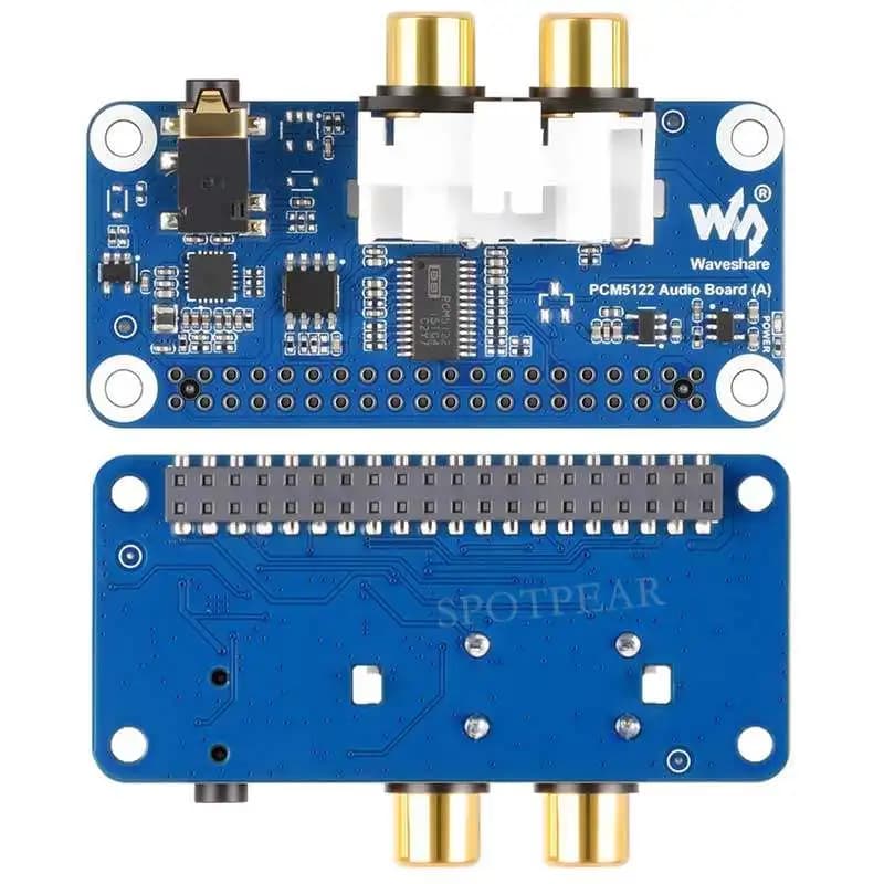 Raspberry Pi PCM5122 I2S DAC HIFI Sound Card Audio Expansion Board PI5/PI4/Zero Driver-Free
