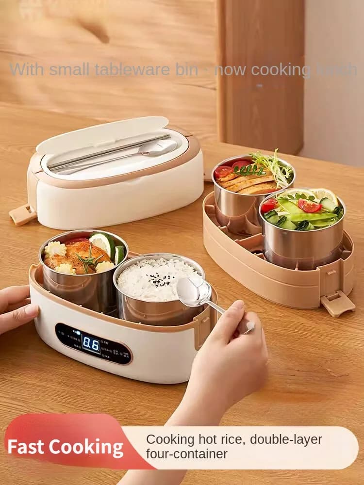 Scatola di riscaldamento per il pranzo elettrica 220V Fornello di riso elettrico portatile domestico Riscaldamento ad iniezione d'acqua Macchina da cucina multifornello