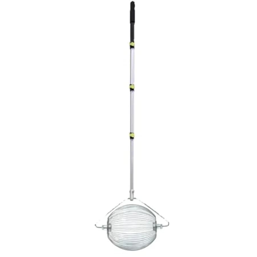 Raccoglitore di Palline da Tennis con Capacità di 35+ Palline, Manico Regolabile, Leggero, per Tennis e Padel