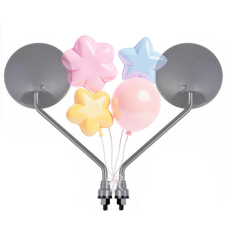 Lightweight Bike Handlebar Mirror 1 Pair Universal 22mm Rounded Scratch Resistant Rear View Mirror for Road Bike Travel