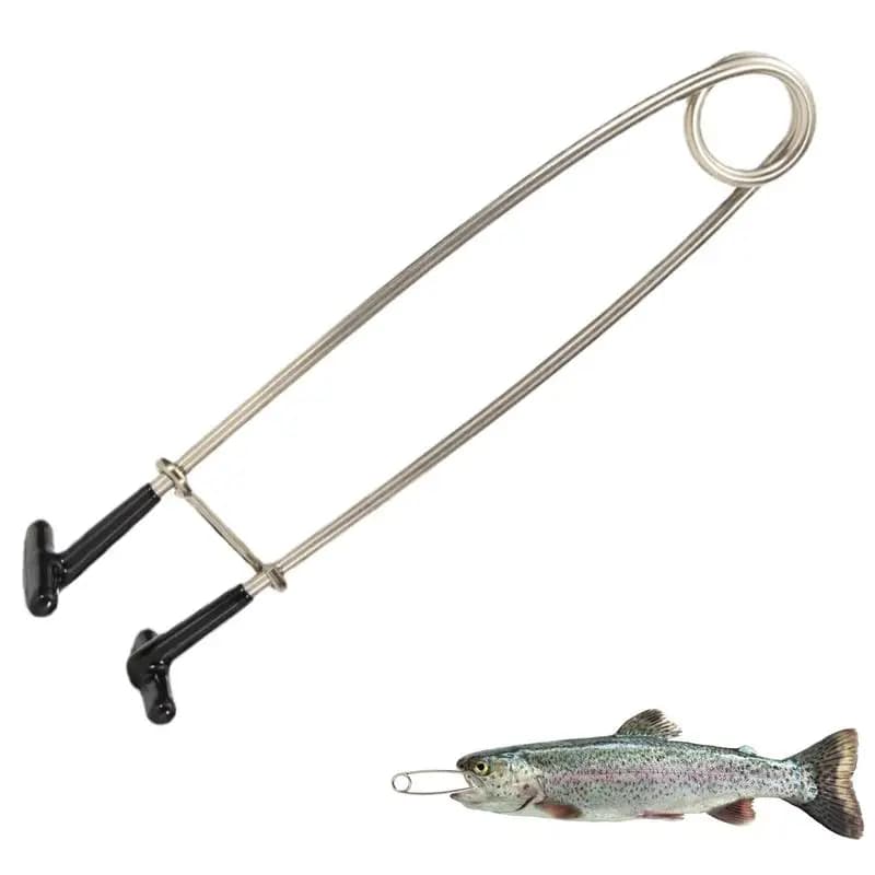 1pc spandiconcime portatile per bocca di pesce spandiconcime per ganasce di pesce in acciaio inossidabile apri bocca di pesce
