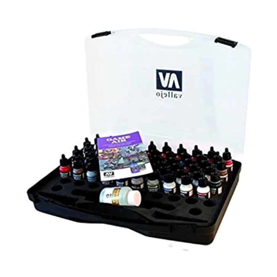 - Game Air Range Case Profional Premium Acrylic Paint Set Airbrush-Ready for Fantasy, Wargames and Sci-Fi Colors Kit Portable H