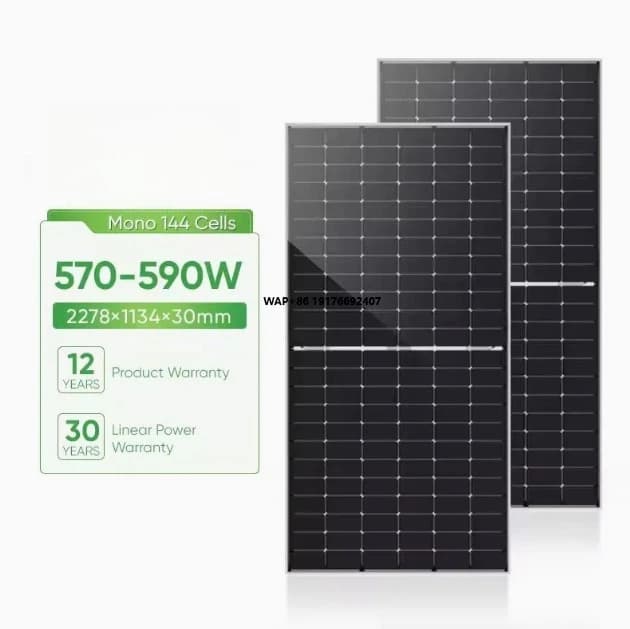 Pannelli solari bifaciali in doppio vetro di tipo N da 600 W 590 W | Moduli fotovoltaici ad alta efficienza TopCon | Fornitura di magazzino statunitense