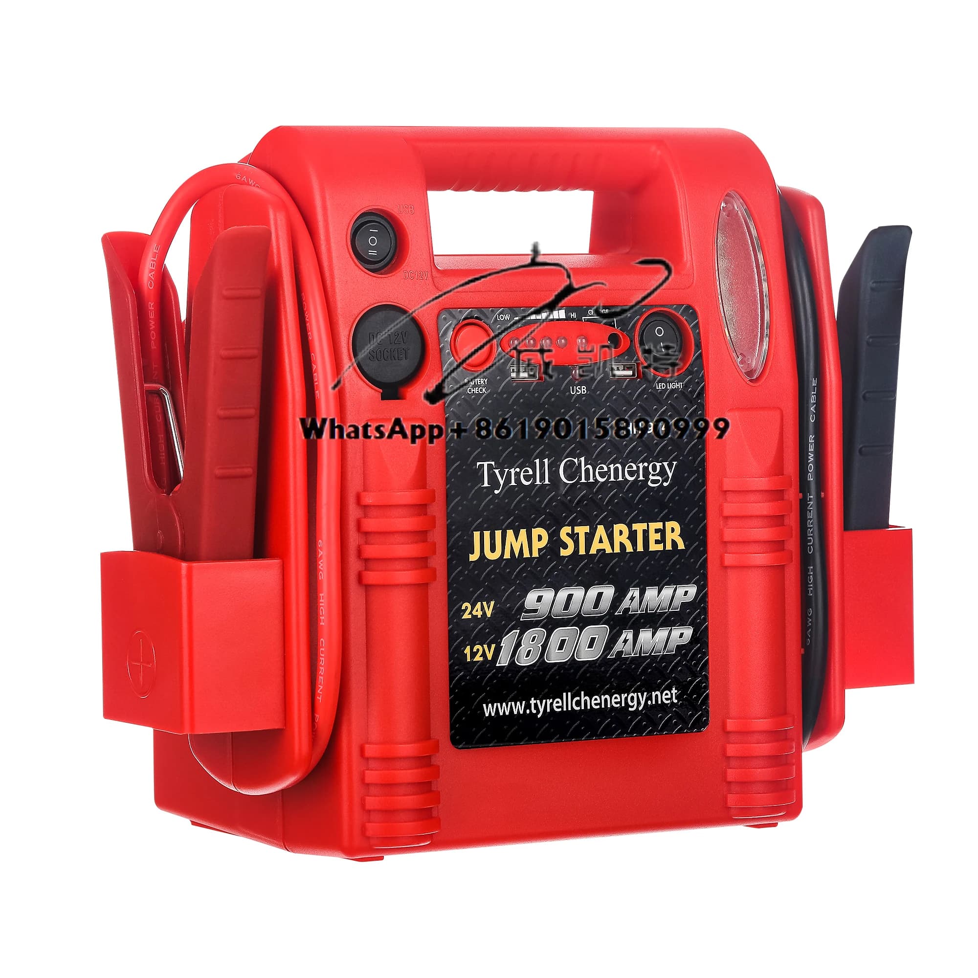 Avviatore portatile con batteria al piombo da 20000 mAh per avviamento di veicoli per camion da 12 V/24 V