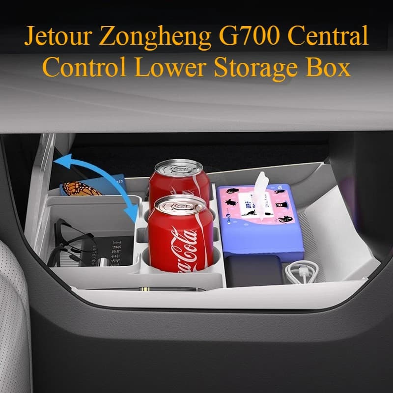Per Chery JETOUR Zongheng G700: Scatola portaoggetti in silicone per bracciolo centrale, organizer per interni auto, accessori di modifica