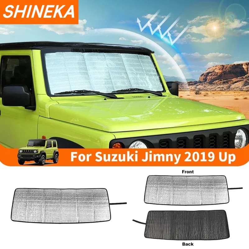 Auto Finestra Anteriore Anti-UV Finestra Visiera Parasole Copertura Parabrezza Parasole Isolante Pad per Suzuki Jimny JB64 JB74 JB64W JB74W 2019+