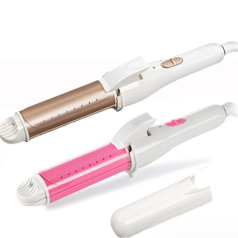 3 in 1 gold ceramic curling iron, professional hair styling tool, hair plate, multifunction heated roller