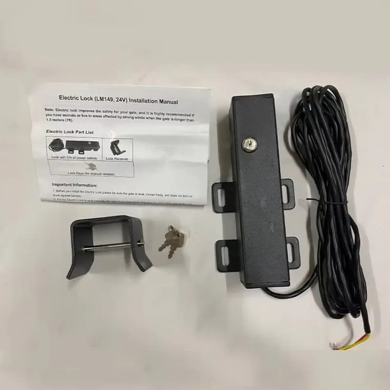 Serratura elettrica intelligente DC12V/24V per apricancello automatico a battente Serrature di sicurezza con bullone per porta con rimbalzo a molla