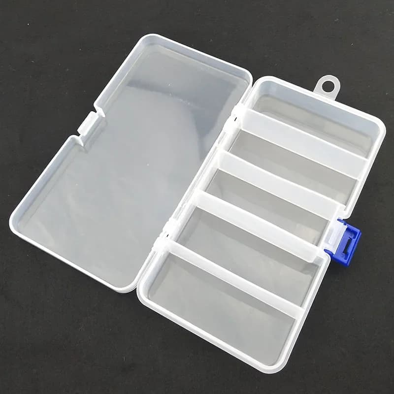 Multifunctional fishing boxes for plastic fishing equipment with 5 compartments
