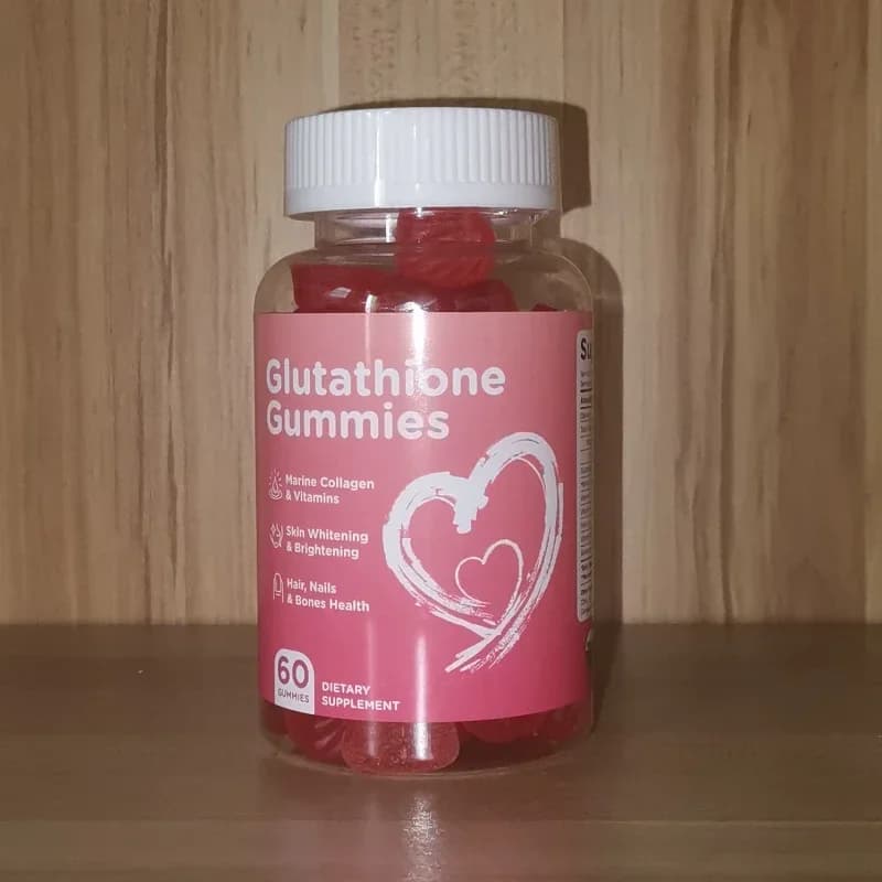 1 bottiglia di caramelle gommose al glutatione Mantenimento del collagene marino e delle vitamine Schiarimento della pelle, capelli, unghie e salute delle ossa