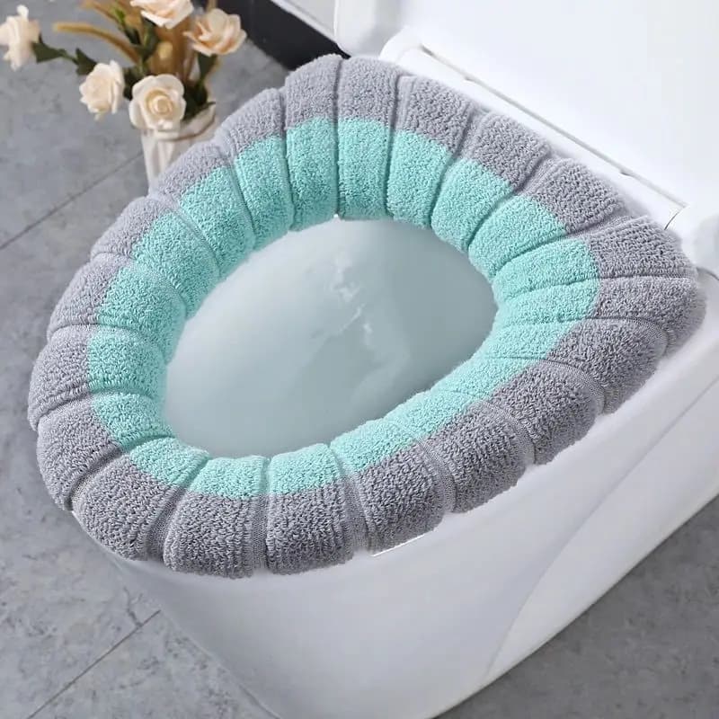 1 pcs toilet seat cover thicker, soft and comfortable, toilet seat covers, extendable toilet seat rack, easy installation