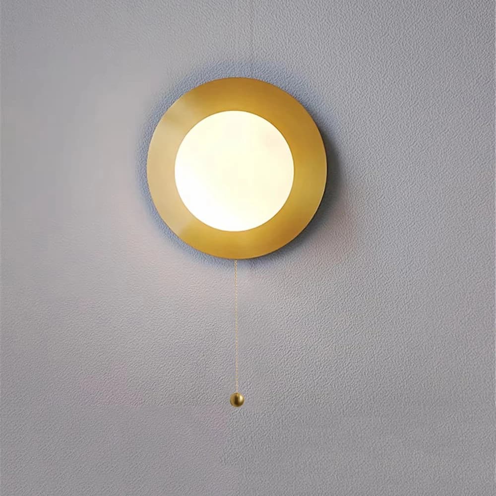 Interruttore a tirare G9 Nordic Lampade da parete a LED Decorazioni in vetro Soggiorno Sfondo Lampade da parete da comodino Applique da parete in rame Illuminazione domestica