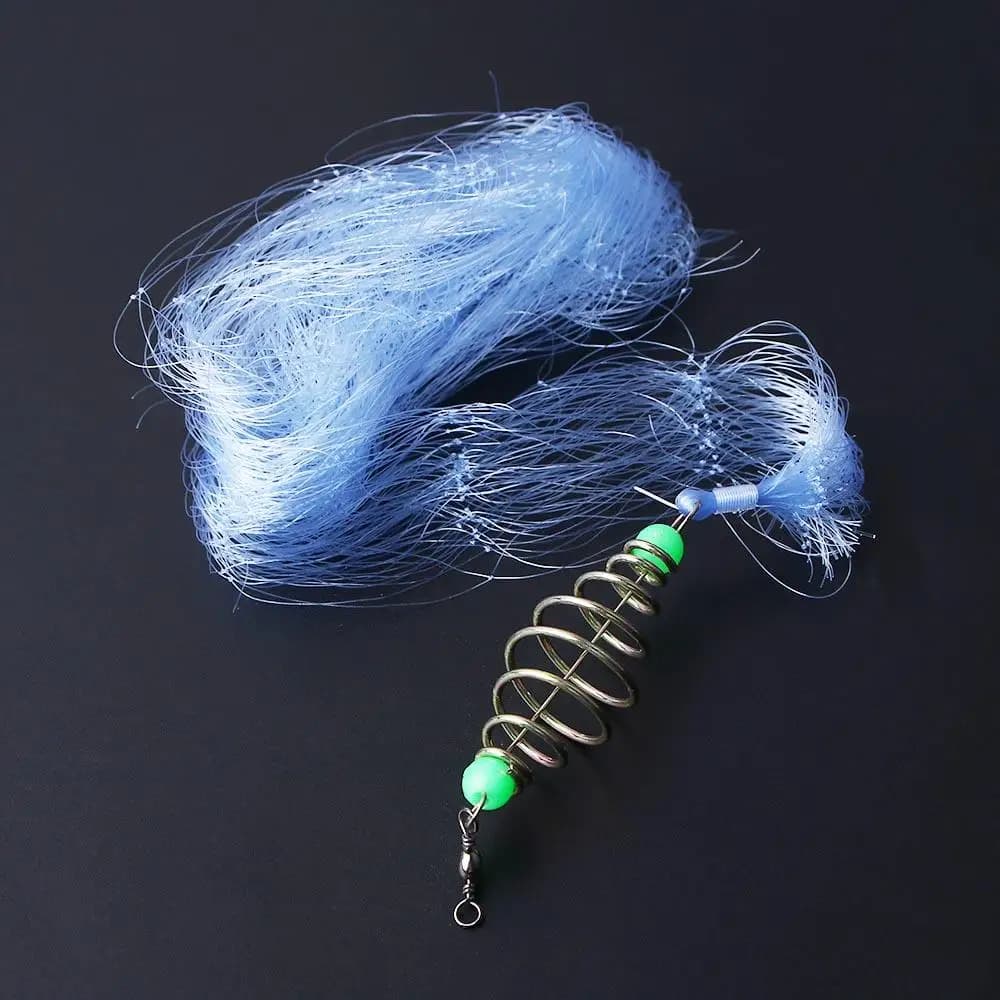 Forniture per la pesca sportiva all'aria aperta Trappole da pesca in nylon rame multiformato Rete da pesca per bancarelle a molla Rete luminosa