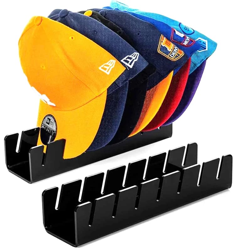Nuovo berretto da baseball per cappelli in acrilico a 7 fori espositore trasparente per cappelli durevole decorazione per riporre l'armadio di casa