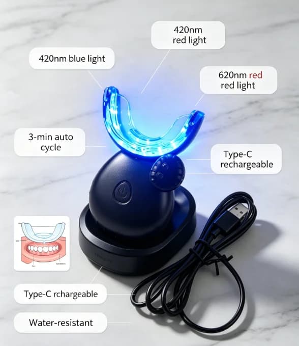 Terapia della luce per la cura dentale: Guarigione rapida di ulcere orali e riparazione delle gengive