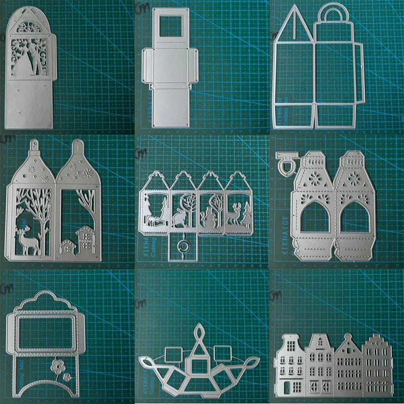 fustelle per metallo Scatola pieghevole busta fustella stampo Scrapbook mestiere di carta coltello stampo lama punch Goffratura stencil modello