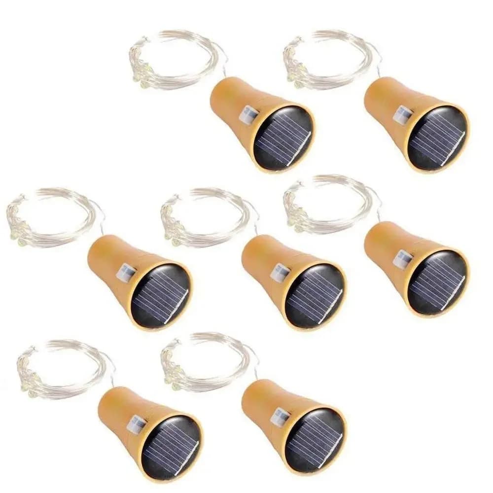 2M 20LED Bottiglia di vino solare String Light Filo di rame solare Lucine Forma di sughero Lampada natalizia per la decorazione del giardino della festa nuziale