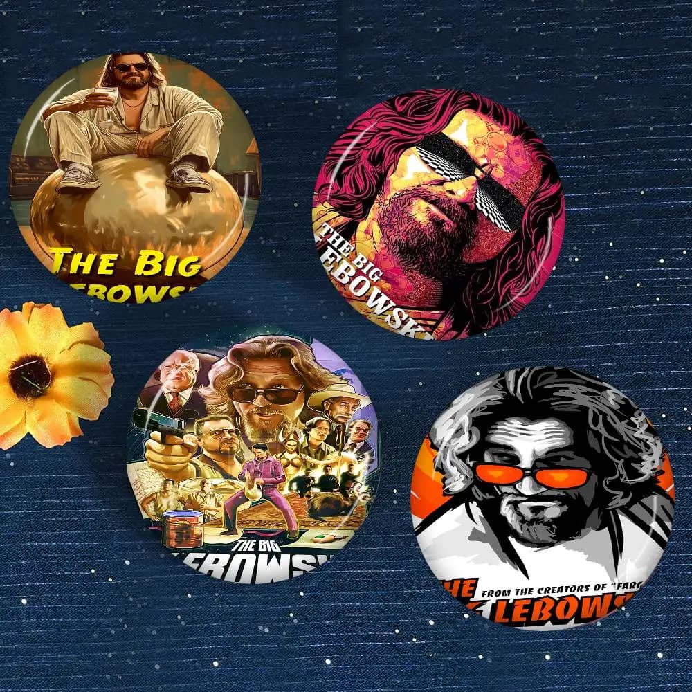 The Big Lebowski Movie Anime Brooches Cute Cartoon Badge Jacket Jeans Lapel Pin Gift Accessorie