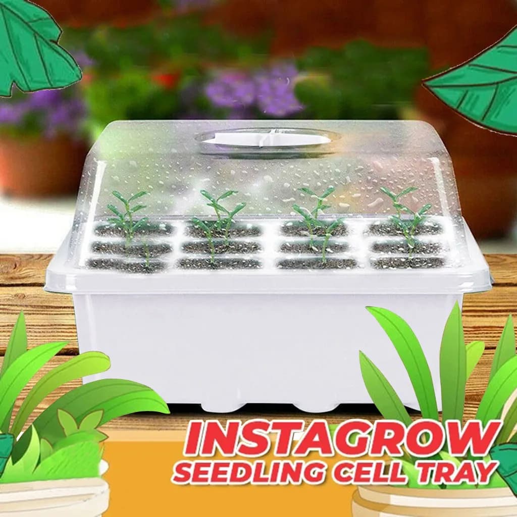 12 vassoi per semi Set rettangolo radice profonda Grow Box Indoor Outdoor Cell Seedling Starter Tray vasi per piante per fiori Bonsai erbe
