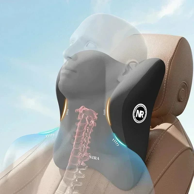 Cuscino Lombare per Poggiatesta Auto, Supporto Lombare in Memory Foam, Cuscino per Schienale, Cuscino Lombare, Cuscino Comodo per il Collo, Accessori Auto