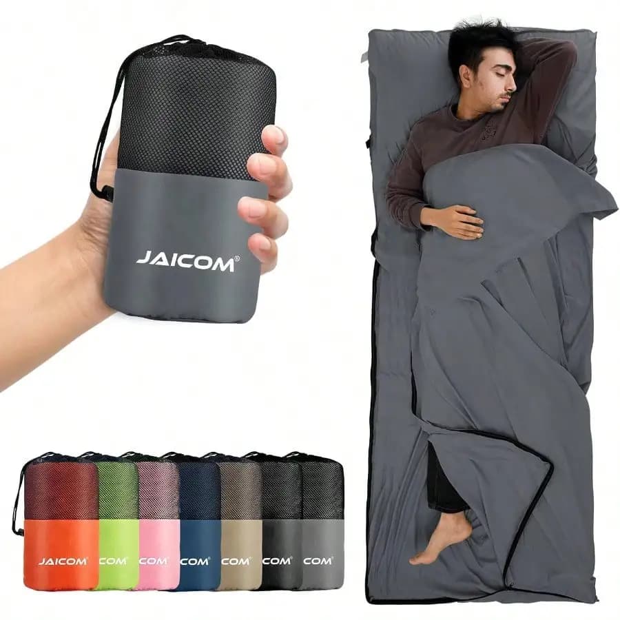 Sacco a pelo interno, lenzuola da viaggio e sacco a pelo per adulti ultraleggero e portatile - Ideale per il backpacking
