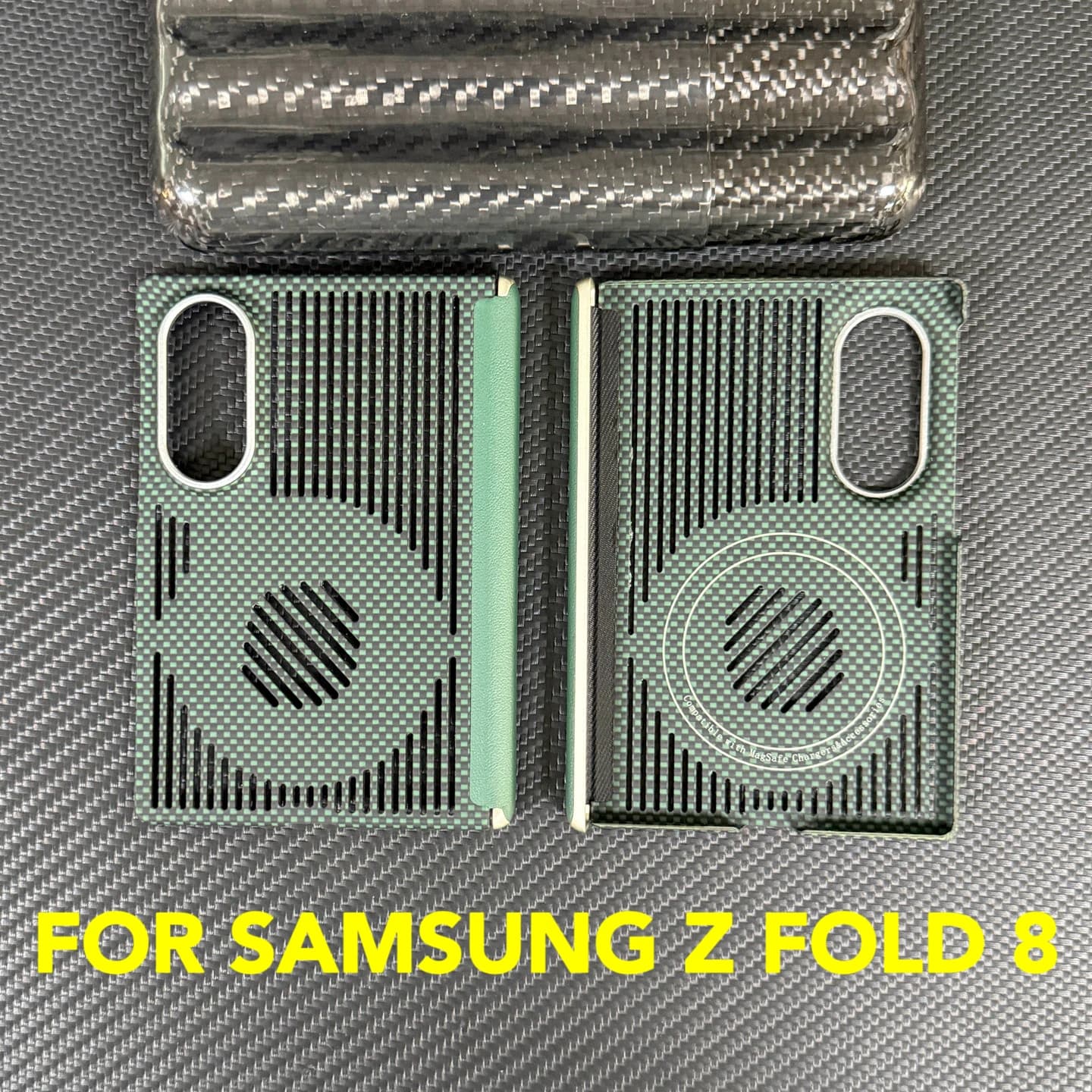 New Hollowed-Out Aramid Kevlar Magnetic Case for Samsung Galaxy Z Fold8 Carbon Fiber for Magsafe Cover for Galaxy Z Fold8 Wide