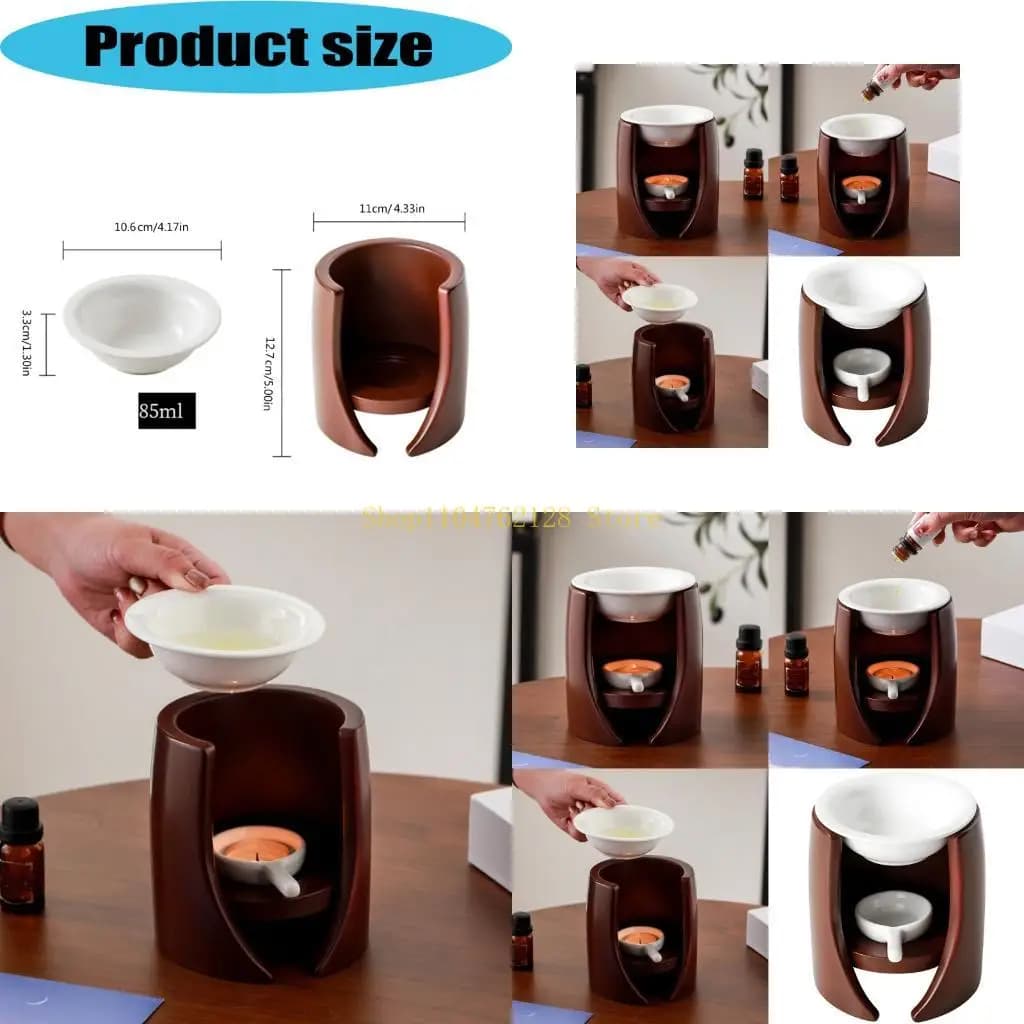 Set portacandele con bruciatori oli essenziali in ceramica per atmosfere domestiche rilassanti. migliore vendita