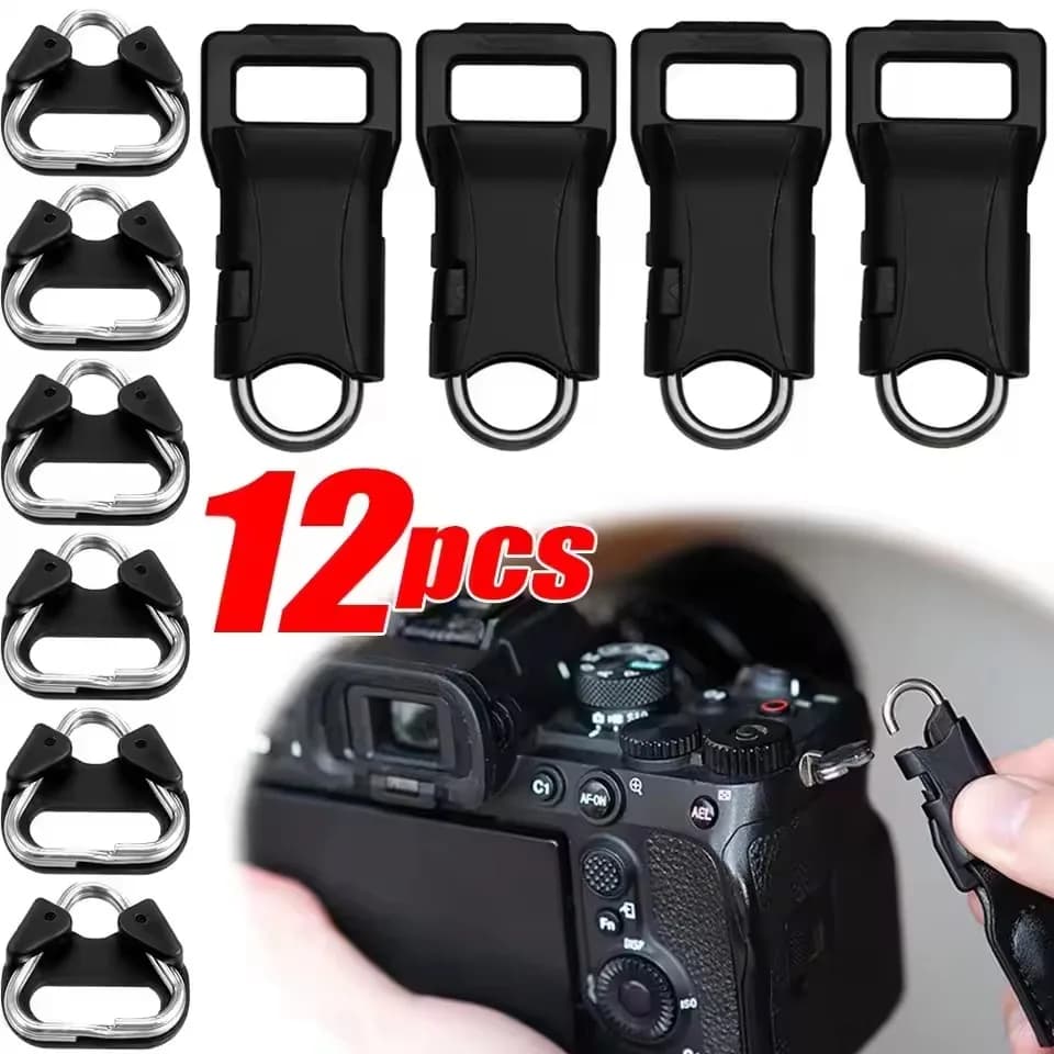 Universal Camera Quick Release Connector Buckle Stainless Steel Triangle Split Rings Camera Strap Adapter Hook Lug Ring for Sony