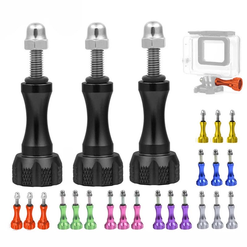 Bullone in alluminio dado pollice 1/4 viti di montaggio per GoPro 13 12 11 10 9 8 DJI Osmo Action 5 6 Pro 4 3 Insta360 X5 X4 accessorio fotocamera