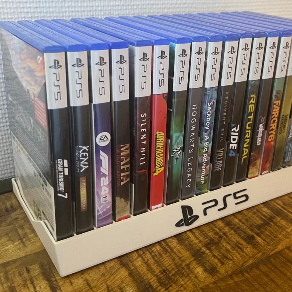 Supporto per Dischi di Gioco PS5 Stampato in 3D, Porta 14 Dischi, Protegge la Tua Collezione, Organizzatore Minimalista per Console, Decorazione per Sala Giochi