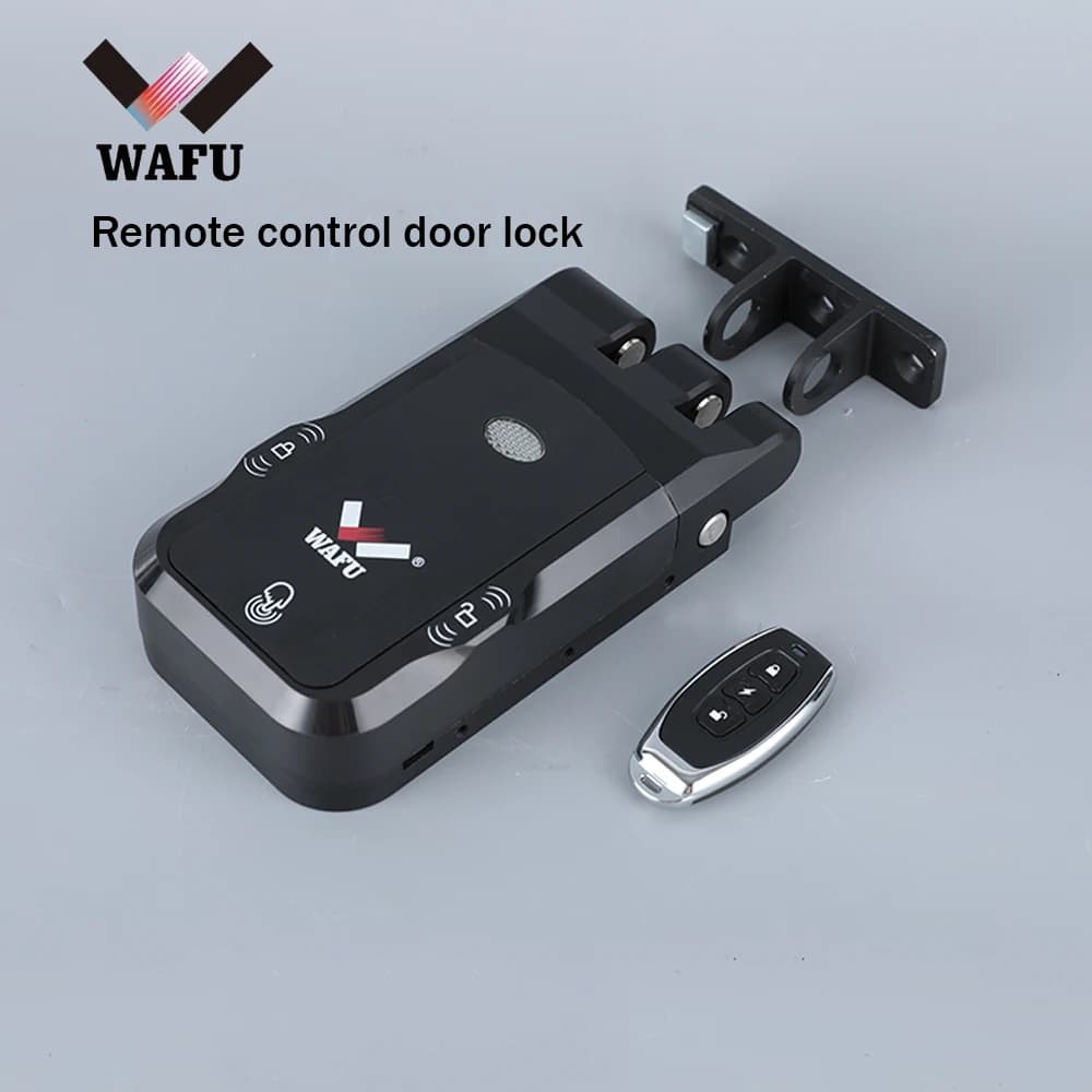 WAFU telecomando Smart Door Lock Tuya Bluetooth Wifi Smart Lock sistema a doppia batteria in lega di zinco serratura invisibile serratura a induzione